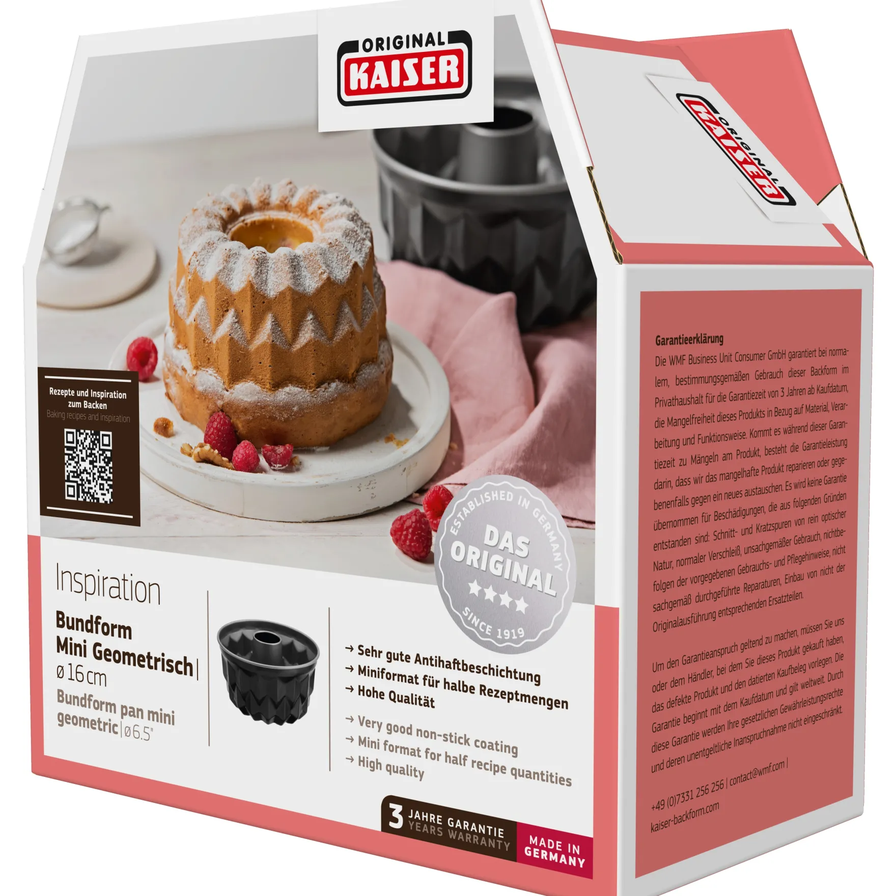 Backformen|WMF KAISER Inspiration Mini Bundform, geometrisch, 17 cm