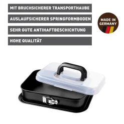Backformen|WMF KAISER Inspiration Springform rechteckig mit Transporthaube, 35 x 24 cm