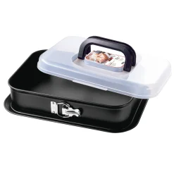 Backformen|WMF KAISER Inspiration Springform rechteckig mit Transporthaube, 35 x 24 cm