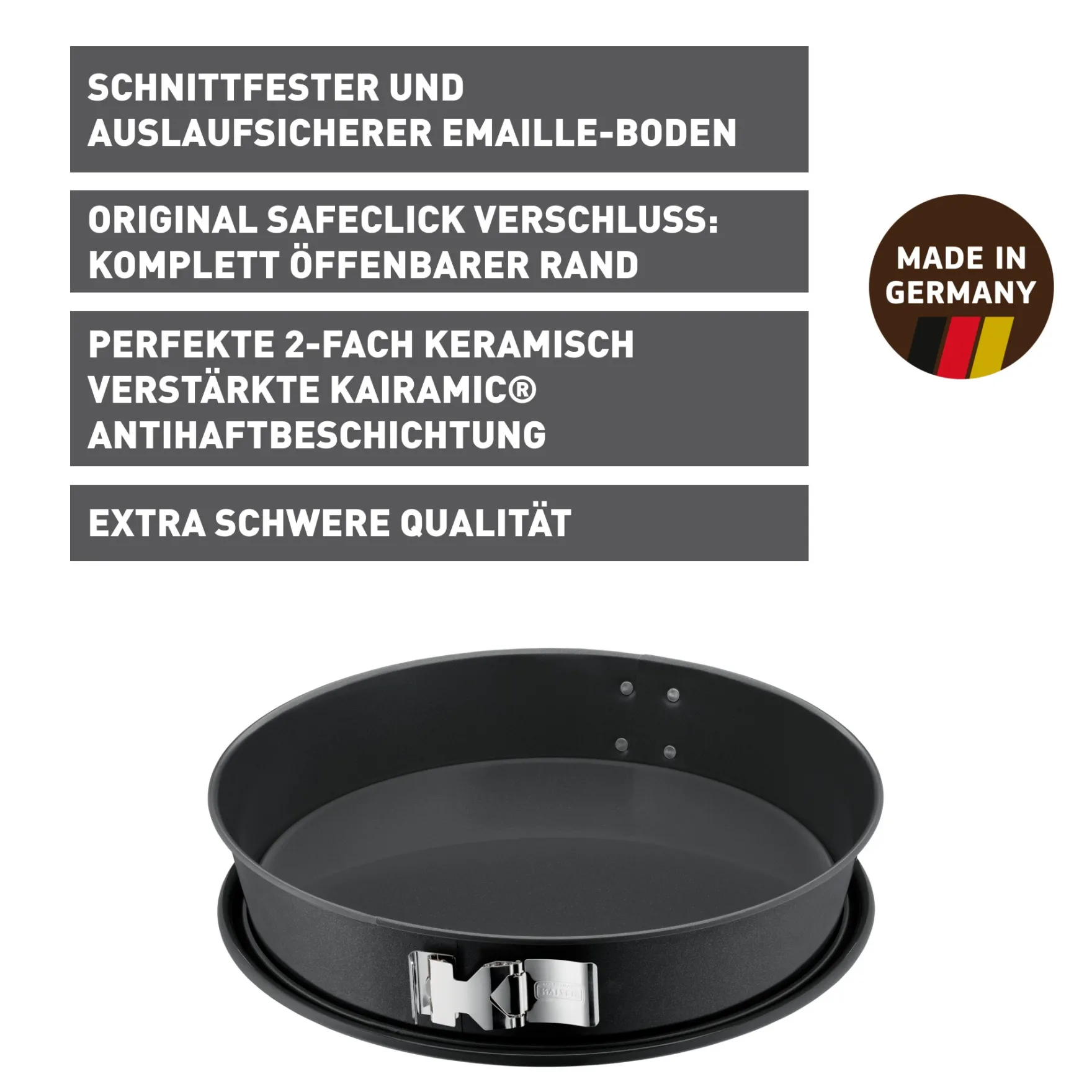 Backformen|WMF KAISER La Forme Plus Springform mit SafeClick, konisch, 30 cm