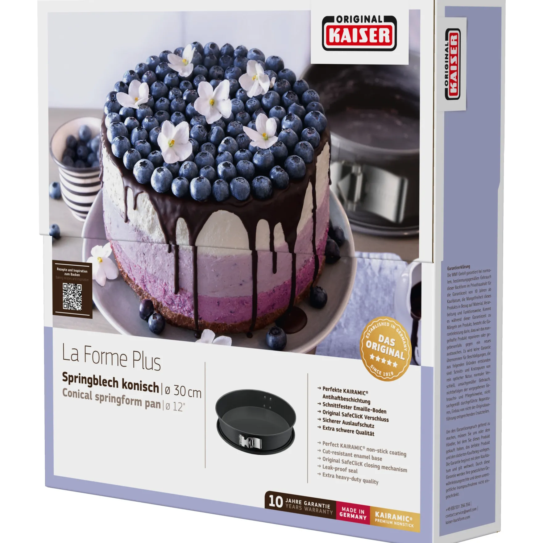 Backformen|WMF KAISER La Forme Plus Springform mit SafeClick, konisch, 30 cm