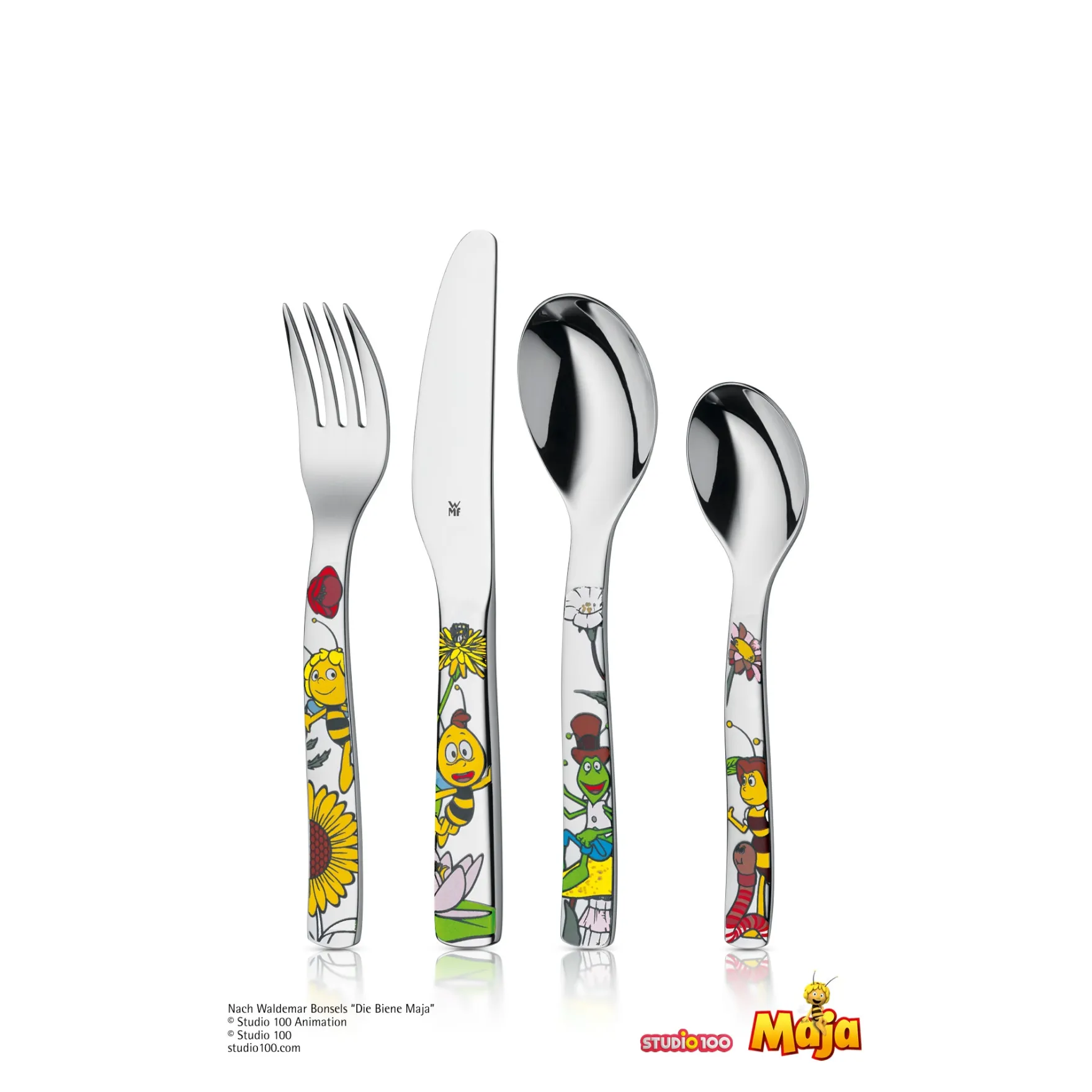Kinderbestecke|Besteck-Sets|WMF Kinderbesteck-Set Die Biene Maja, 4-teilig