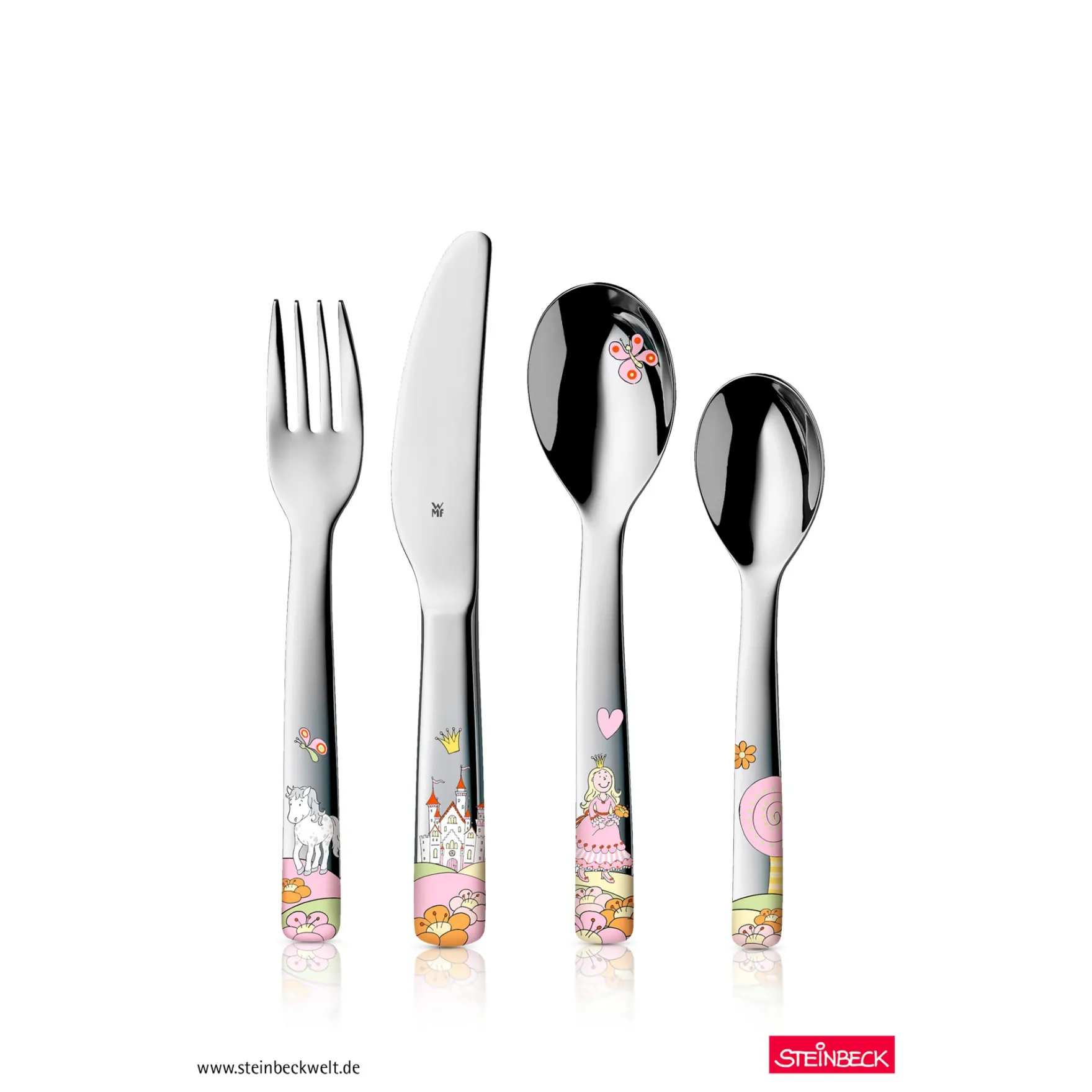Kinderbestecke|Besteck-Sets|WMF Kinderbesteck-Set Prinzessin Anneli, 4-teilig