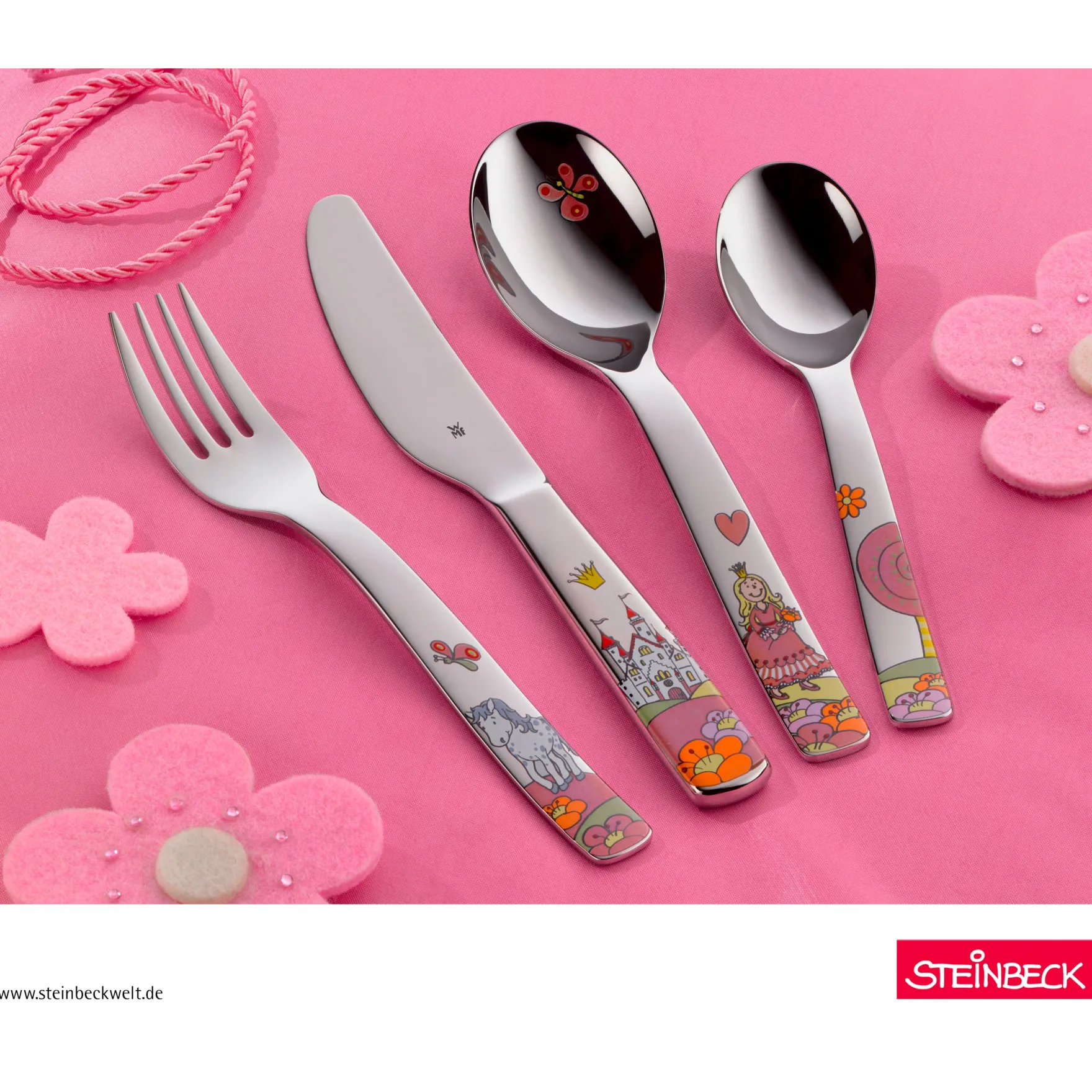 Kinderbestecke|Besteck-Sets|WMF Kinderbesteck-Set Prinzessin Anneli, 4-teilig