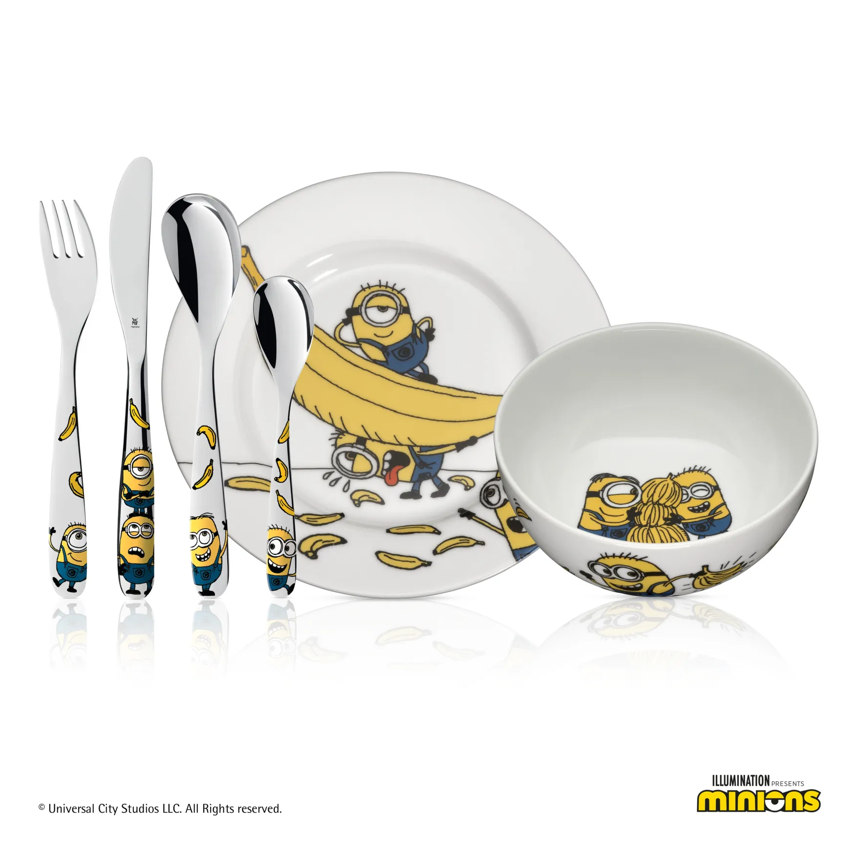 Teller|Kindergeschirr|WMF Kindergeschirr-Set Minions®, 6-teilig