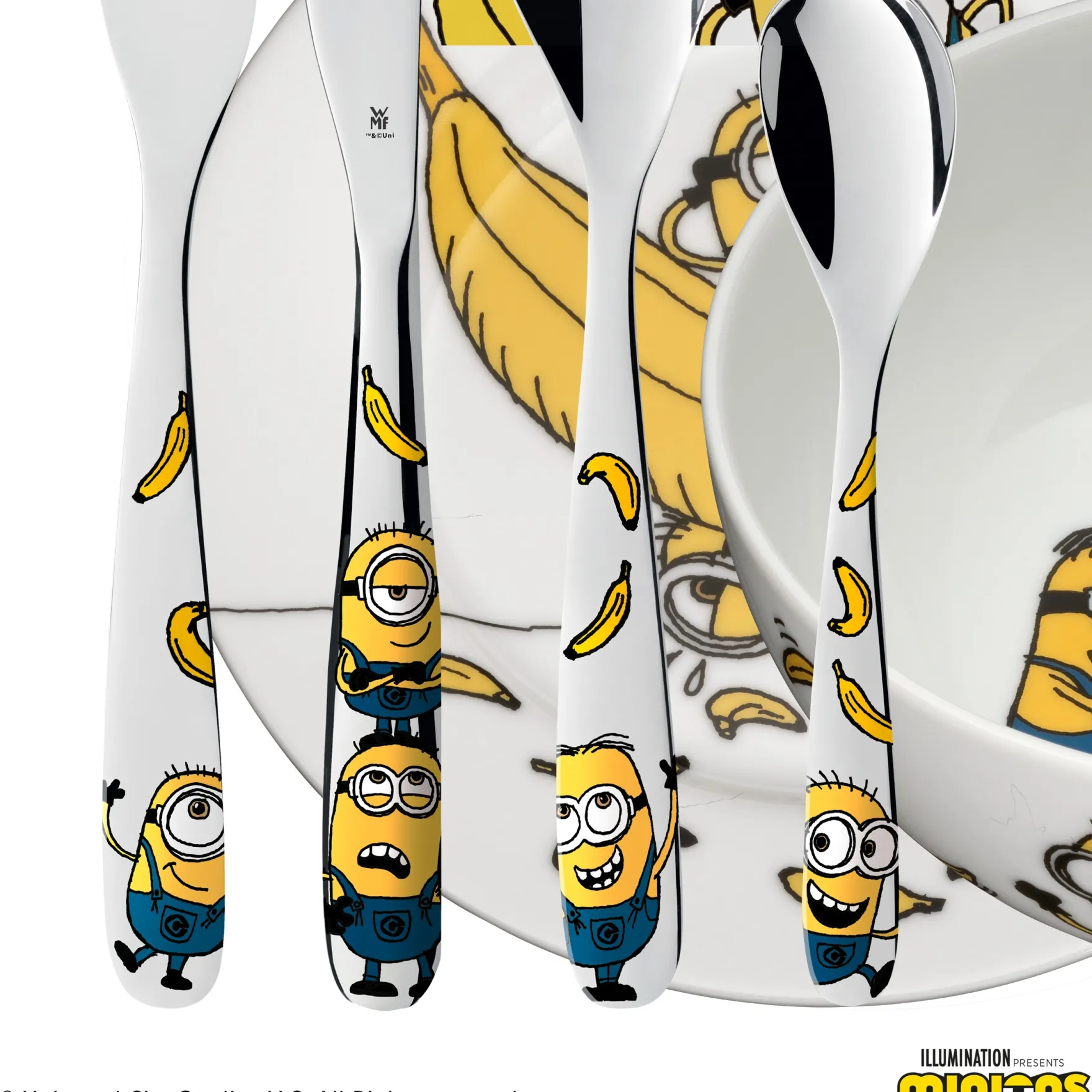 Teller|Kindergeschirr|WMF Kindergeschirr-Set Minions®, 6-teilig