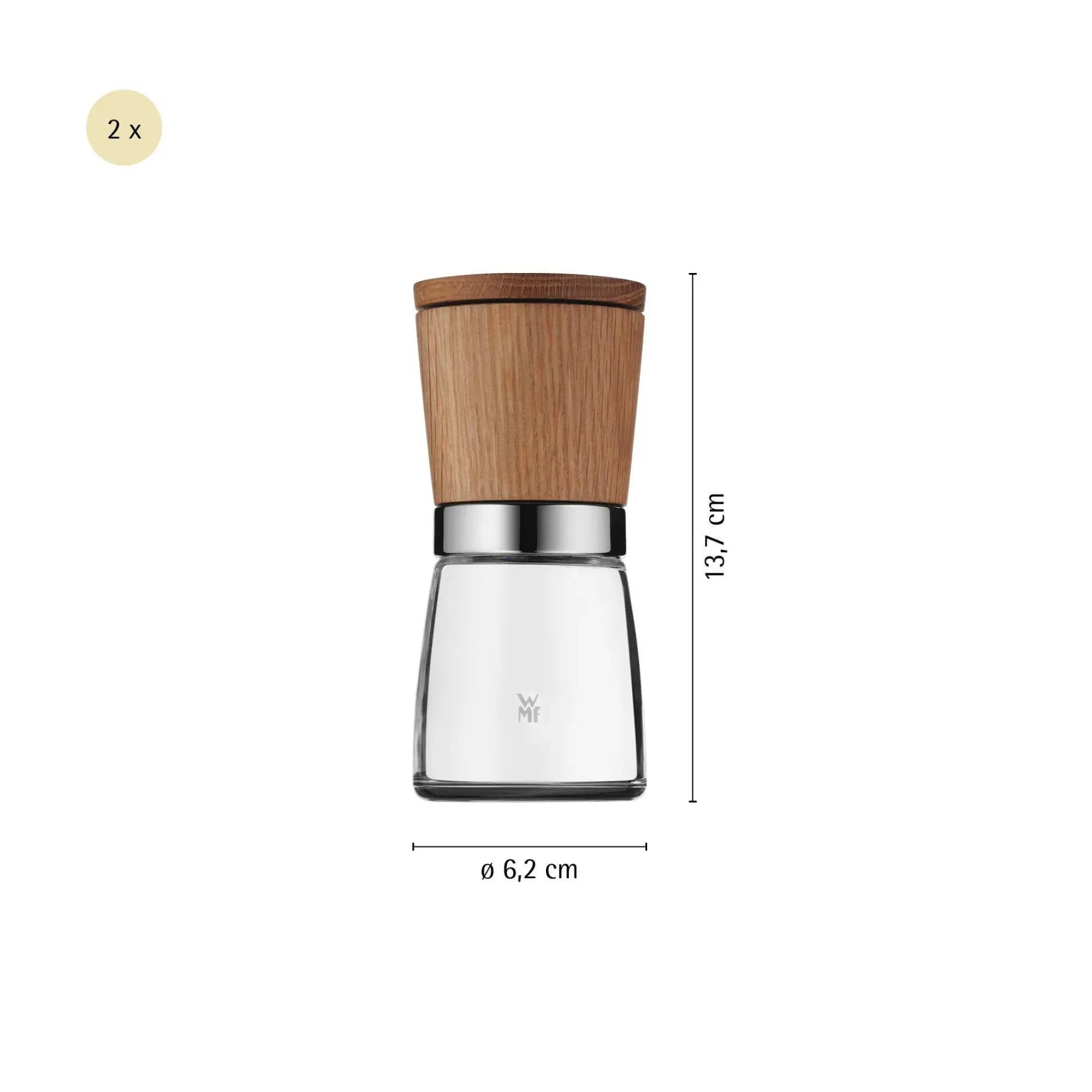 Salz- & Pfeffermühlen|Gewürzmühlen|WMF Nature Gewürzmühlen-Set, 2-teilig