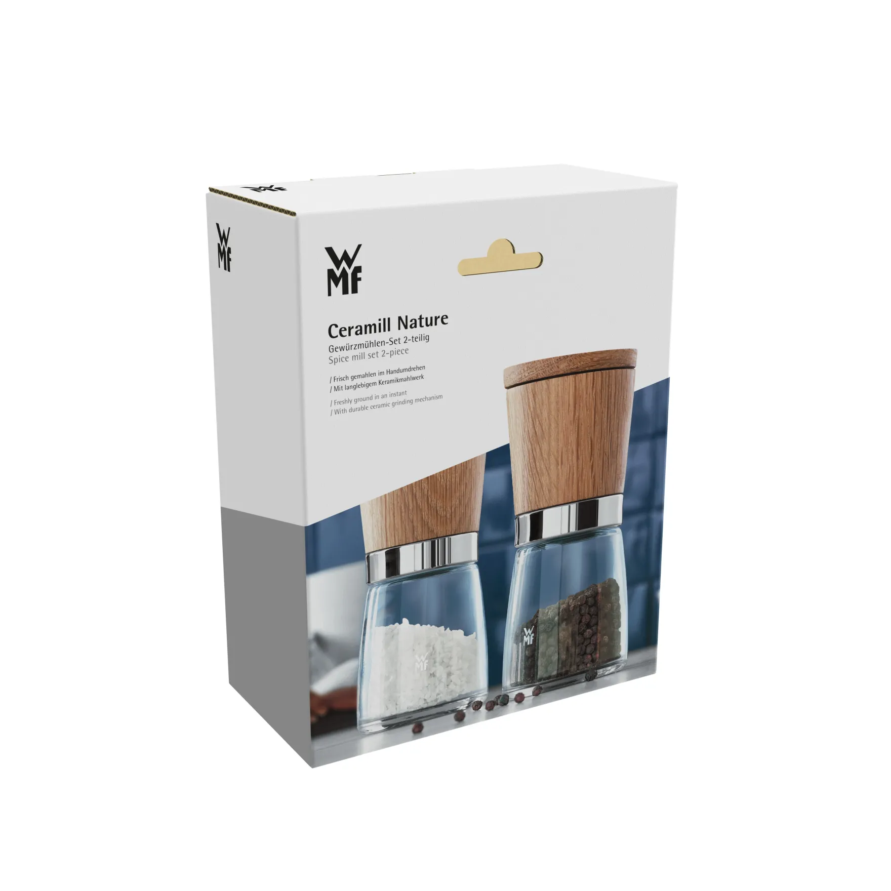 Salz- & Pfeffermühlen|Gewürzmühlen|WMF Nature Gewürzmühlen-Set, 2-teilig