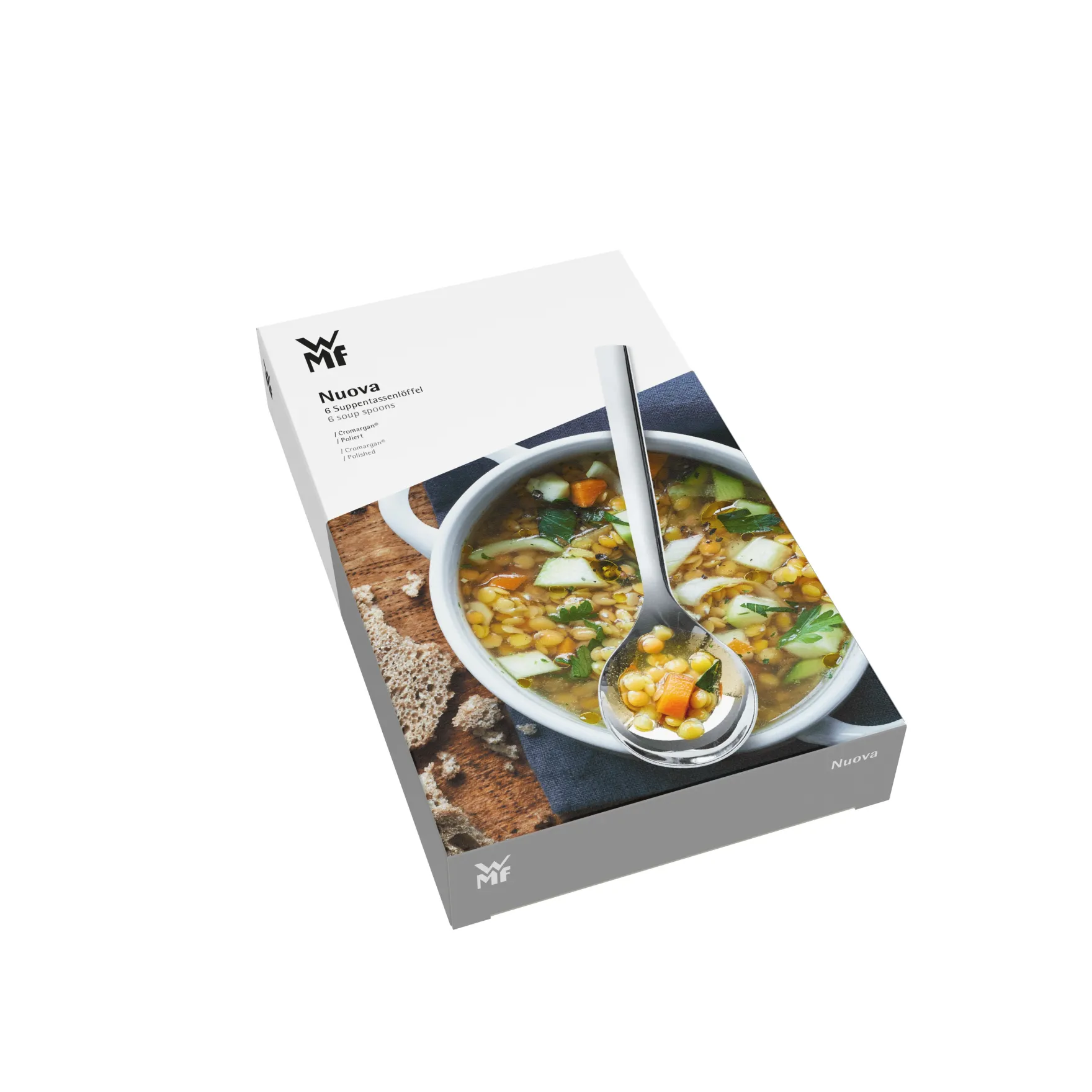 Löffel|Besteck-Sets|WMF Nuova Suppentassenlöffel-Set, 6-teilig