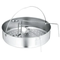 Schnellkochtöpfe|Induktionstöpfe|WMF Perfect One Pot Schnellkochtopf mit Dampfgareinsatz, 22 cm, 6,5 Liter