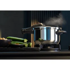 Schnellkochtöpfe|Induktionstöpfe|WMF Perfect One Pot Schnellkochtopf mit Dampfgareinsatz, 22 cm, 6,5 Liter