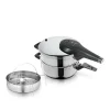 Schnellkochtöpfe|Induktionstöpfe|WMF Perfect Premium One Pot Schnellkochtopf-Set mit Dampfgareinsatz, 22 cm, 4,5 und 3,0 Liter, stapelbar