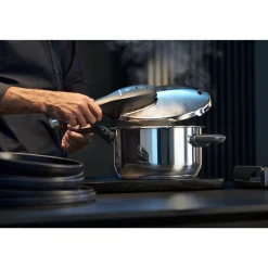 Schnellkochtöpfe|Induktionstöpfe|WMF Perfect Premium One Pot Schnellkochtopf-Set mit Dampfgareinsatz, 22 cm, 4,5 und 3,0 Liter, stapelbar