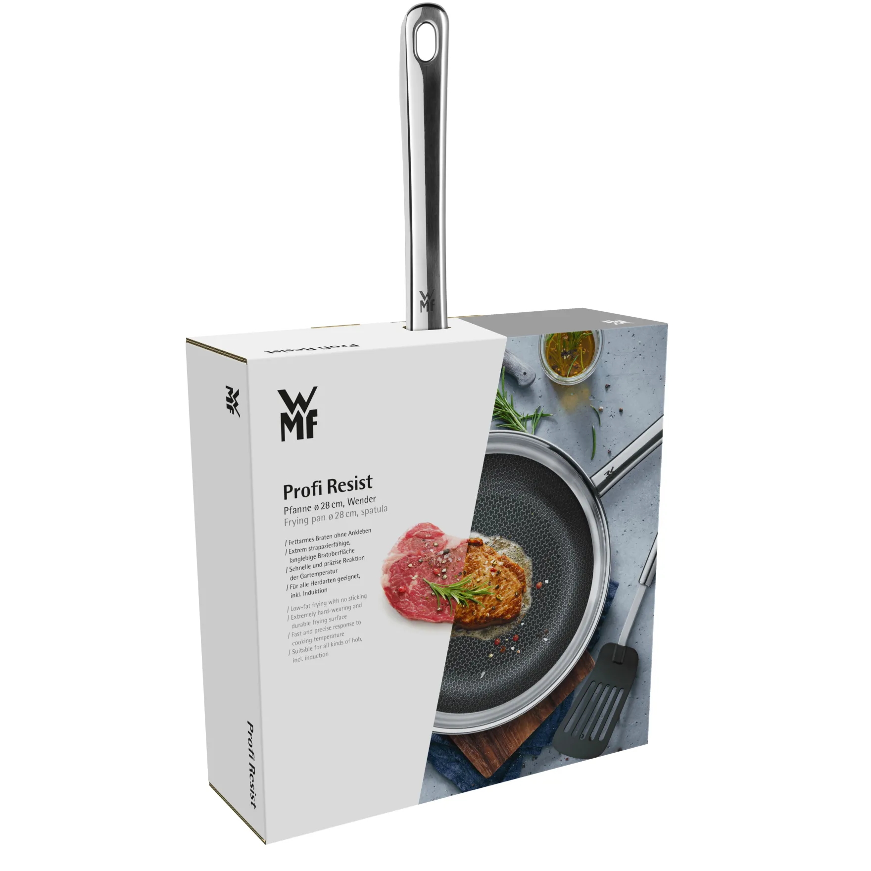 Küchenutensilien|Induktionspfannen|WMF Profi Resist Stielpfanne mit Pfannenwender, 28 cm