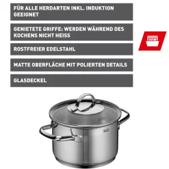 Induktionstöpfe|WMF Silit Achat Kochtopf mit Deckel, 16 cm