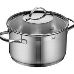 Kochtöpfe|Induktionstöpfe|WMF Silit Achat Kochtopf mit Deckel, 20 cm