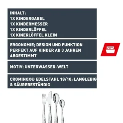Kinderbestecke|Besteck-Sets|WMF Silit Aquarama Kinderbesteck-Set, 4-teilig