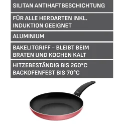 Induktionspfannen|Bratpfannen|WMF Silit Belluna Stielpfanne, 28 cm, Rosé