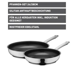 Induktionspfannen|Pfannen-Sets|WMF Silit Calabria Pfannen-Set, 24 & 28 cm