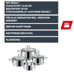 Topfsets|WMF Silit Diamant Topf-Set, 4-teilig