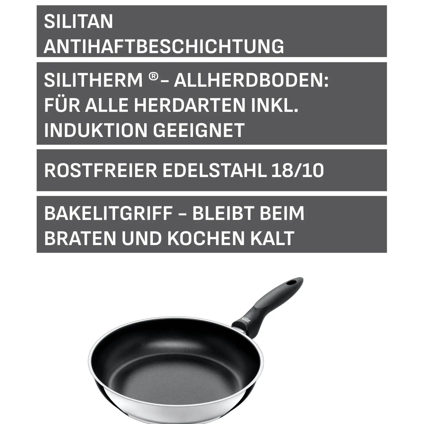 Induktionspfannen|Bratpfannen|WMF Silit Domus Stielpfanne, 28 cm