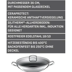 Woks|WMF Silit Hong Kong Wok, 36 cm
