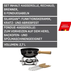 Fondues|Fondues|WMF Silit Käsefondue-Set, 9-teilig