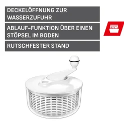 Schüsseln|WMF Silit Salatschleuder, Weiß
