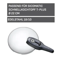 Zubehör Töpfe|WMF Silit Sicomatic t-Plus Deckel mit Griff, 22 cm