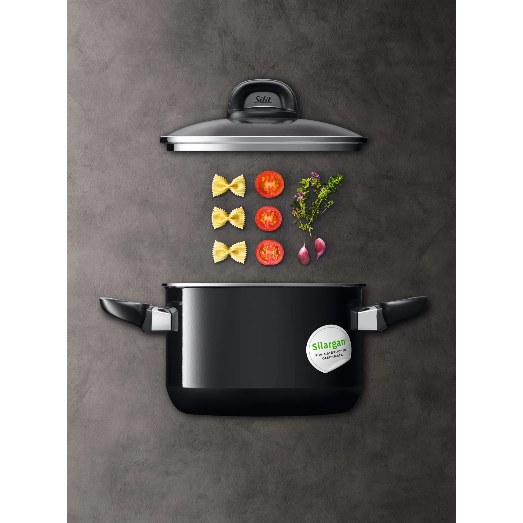 Bratentöpfe|WMF Silit Silargan® Modesto Bratentopf mit Deckel, 16 cm, Black