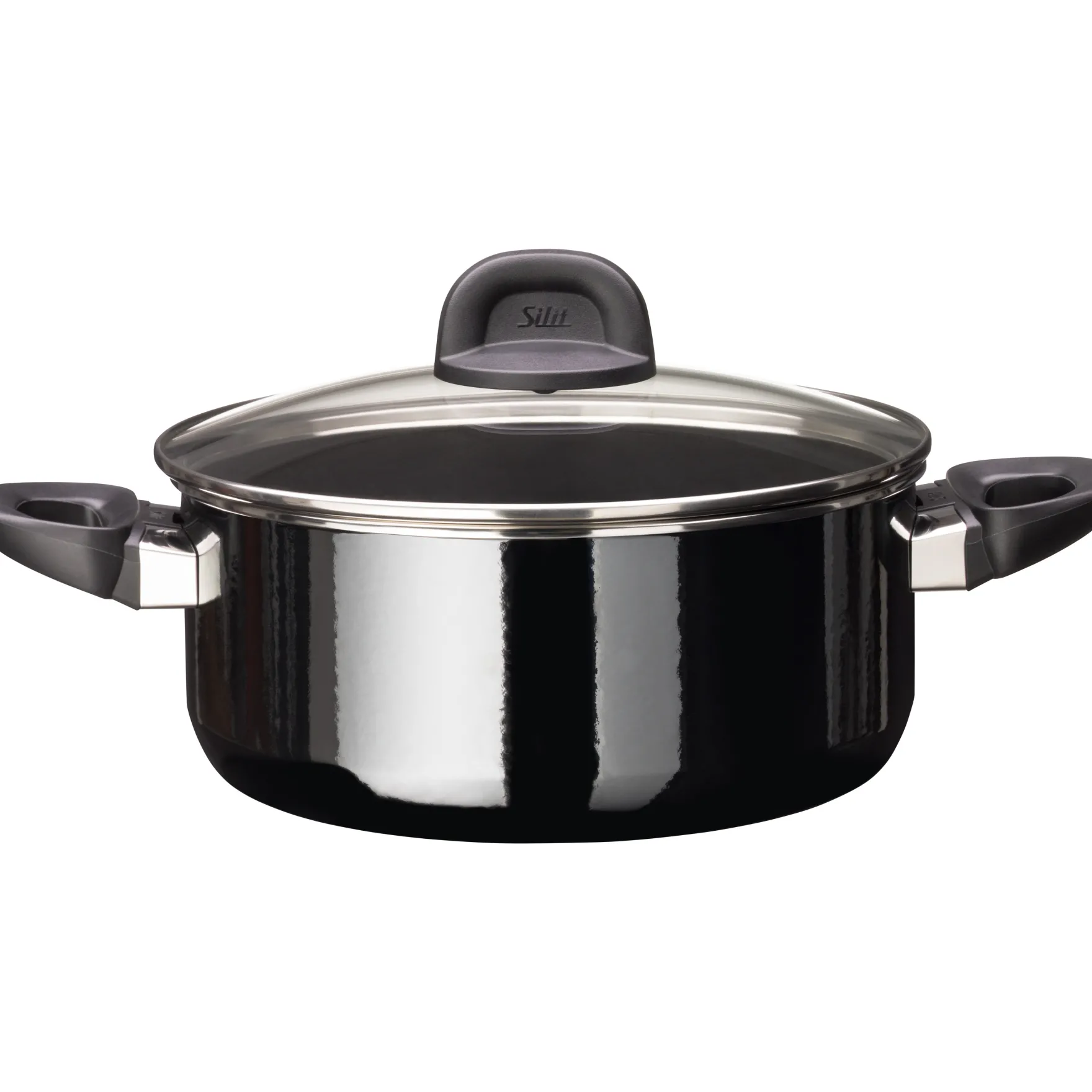 Bratentöpfe|WMF Silit Silargan® Modesto Bratentopf mit Deckel, 24 cm, Black