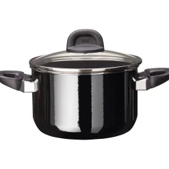 Kochtöpfe|Induktionstöpfe|WMF Silit Silargan® Modesto Kochtopf mit Deckel, 20 cm, Black