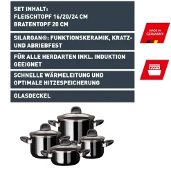 Topfsets|WMF Silit Silargan® Modesto Topf-Set 4-teilig, Black