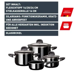 Topfsets|WMF Silit Silargan® Modesto Topf-Set 4-teilig, Black