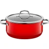 Bratentöpfe|WMF Silit Silargan® Passion Bratentopf mit Deckel, 24 cm, Red