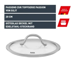 Pfannendeckel|Zubehör Töpfe|WMF Silit Silargan Passion Glasdeckel, 20 cm