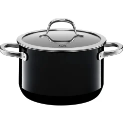 Kochtöpfe|Induktionstöpfe|WMF Silit Silargan® Passion Kochtopf mit Deckel, 20 cm, Black