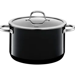 Kochtöpfe|Induktionstöpfe|WMF Silit Silargan® Passion Kochtopf mit Deckel, 24 cm, Black
