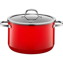 Kochtöpfe|Induktionstöpfe|WMF Silit Silargan® Passion Kochtopf mit Deckel, 24 cm, Red