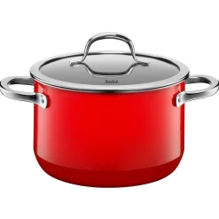 Kochtöpfe|Induktionstöpfe|WMF Silit Silargan® Passion Kochtopf mit Deckel, 20 cm, Red