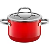 Kochtöpfe|Induktionstöpfe|WMF Silit Silargan® Passion Kochtopf mit Deckel, 16 cm, Red