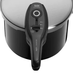 Schnellkochtöpfe|Induktionstöpfe|WMF Silit Silargan® Sicomatic t-Plus Schnellkochtopf 22 cm, 6,5 l, Black