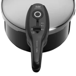 Schnellkochtöpfe|Induktionstöpfe|WMF Silit Silargan® Sicomatic t-Plus Schnellkochtopf-Set, 22 cm, 4,5 l und 3,0 l, Black