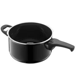 Schnellkochtöpfe|Induktionstöpfe|WMF Silit Silargan® Sicomatic t-Plus Schnellkochtopf, 22 cm, 4,5 l, Black