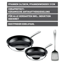 Küchenutensilien|Induktionspfannen|WMF Silit Talis Pfannen-Set mit Pfannenwender, 20 & 24 cm