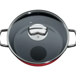 Schmorpfannen|Pfannen Mit Deckel|WMF Fusiontec Mineral Roasting Pan 28cm Red with lid