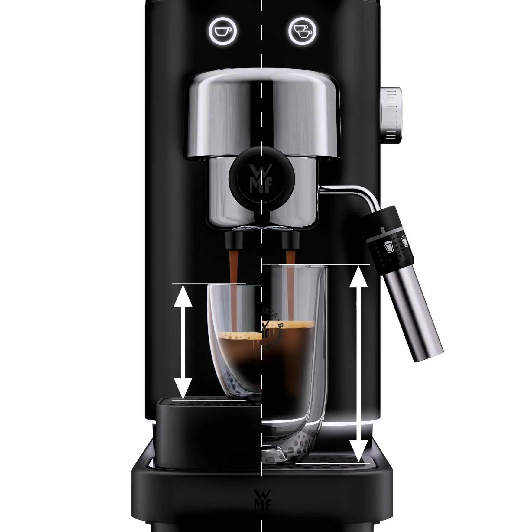 Siebträgermaschinen|WMF Lumero Espresso Siebträgermaschine, Deep Black
